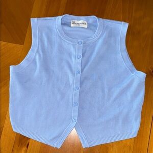 No Boundaries Sky Blue Sleeveless Sweater Vest
